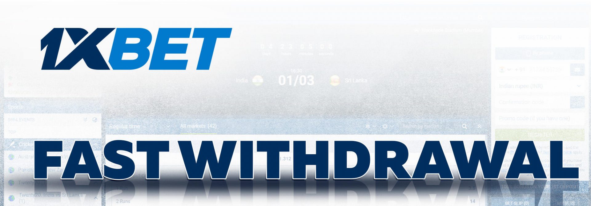 How does 1xBet in India's minimum withdrawal procedure work?